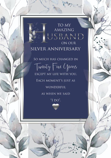 Picture of AMAZING HUSBAND SILVER ANNIVERSARY CARD